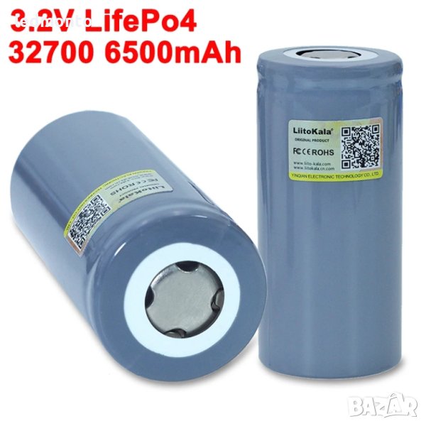 Батерия литиево йонна LiitoKala 32700 LiFePO4 3.2V 6500mAh 35A за електромобили, велосипеди, инструм, снимка 1