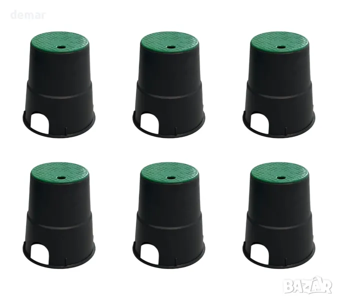 Natotela 6" кръгла вентилна кутия, 6 опаковки HDPE противоплъзгаща спринклерна клапанна кутия, снимка 1