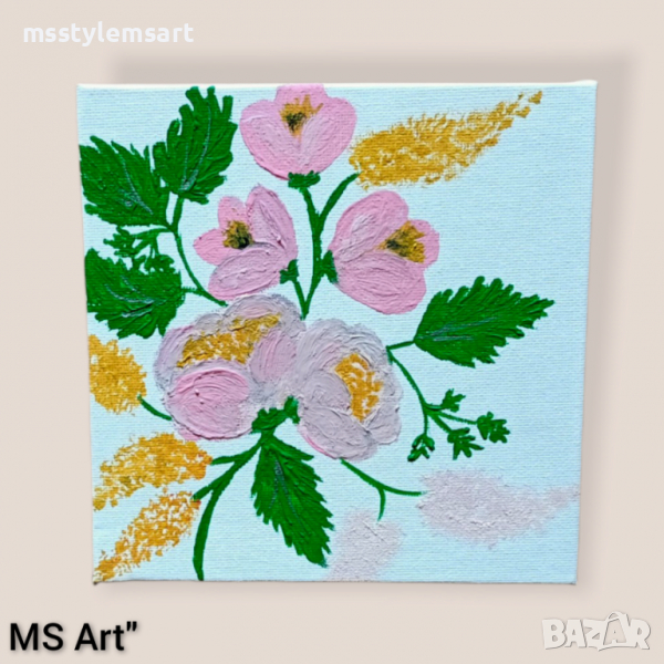 Мини картина с цветя!, снимка 1