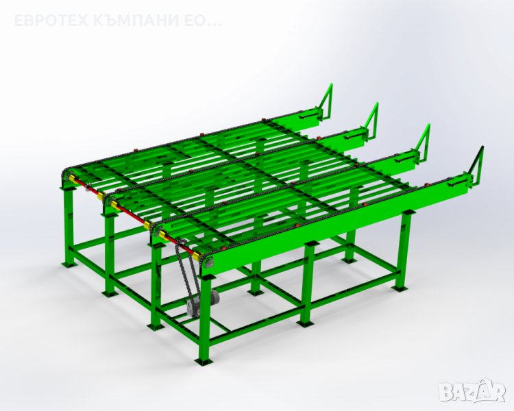 Подаваща маса за равномерно подаване на дървен материал, снимка 1