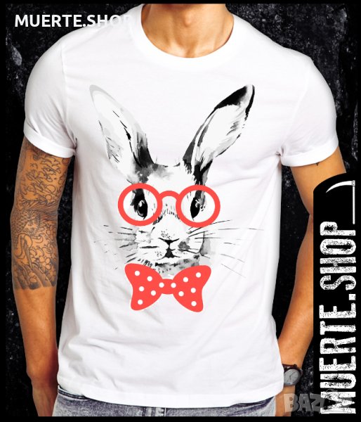 Тениска с щампа GENTLY RABBIT, снимка 1