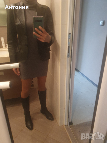 Рокля тип поло от финно плетиво, снимка 1