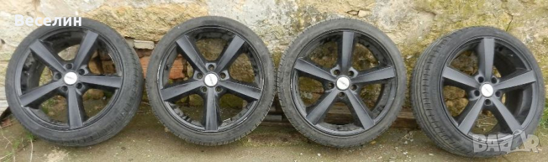 Джанти за Хюндай J 7.5x18 ET38 Dezent черни, снимка 1