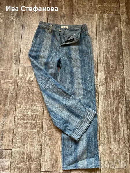 Нови елегантни висока талия светло сини дънкови дънкени панталони дънки Miu Miu, снимка 1