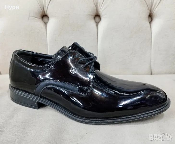 Мъжки официални лачени обувки, снимка 1
