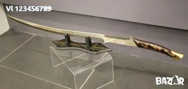 Елфически меч със стойка-”Властелинът на пръстените” Толкин, снимка 1