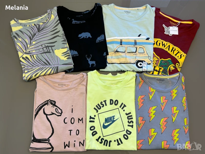6 броя тениски за младеж Nike, Reserved+подарък, р. 158-170/ 13-14 г., снимка 1