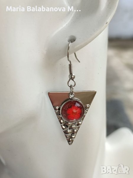 Бижута от епоксидна смола и естествени цветя.Ръчноизработени., снимка 1