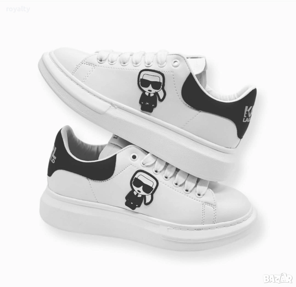 Karl Lagerfeld Бели Мъжки Маратонки , снимка 1