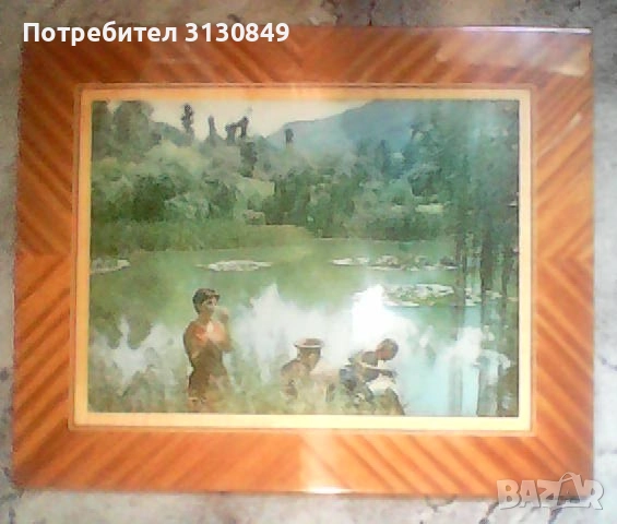 Интересна картина във фурнир, снимка 1