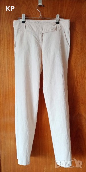 Прав ленен панталон с ниска талия , снимка 1