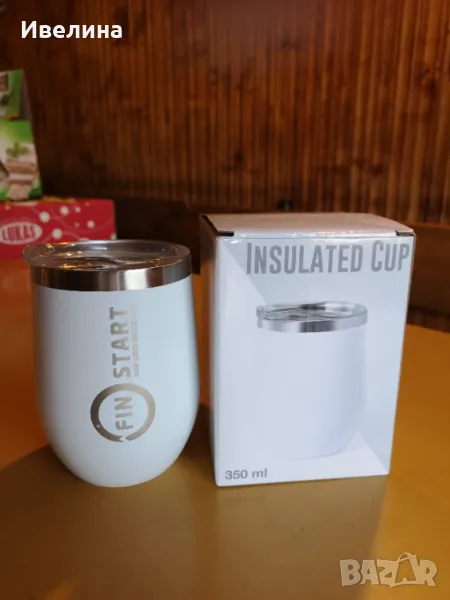 Двойна изолирана чаша с капак., снимка 1