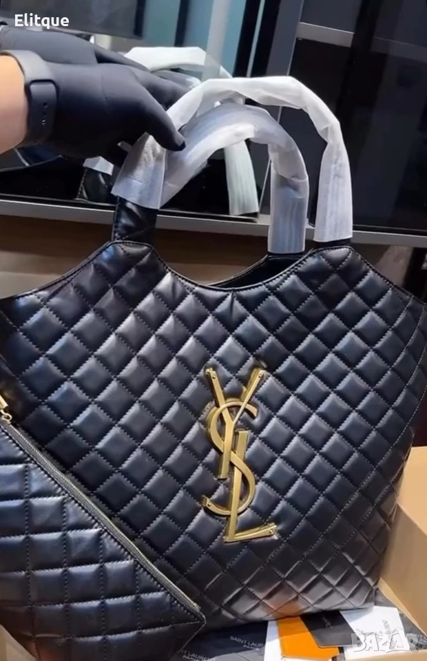 голяма чанта с портмоне ysl saint laurent , снимка 1