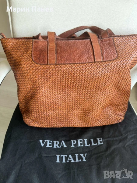 Нова италианска чанта от естествена кожа, снимка 1