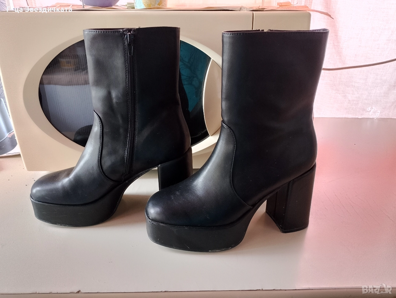 дамско ботуши на висок ток , снимка 1