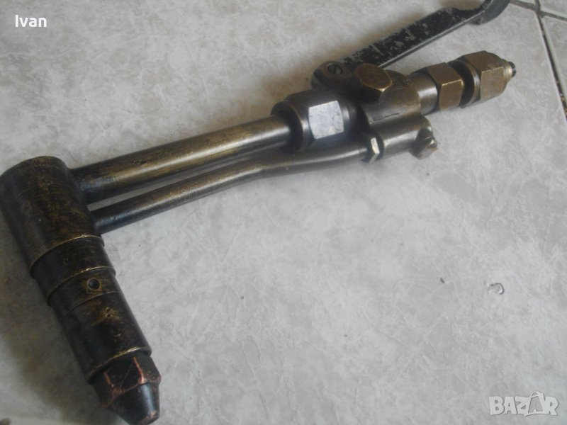 Оксиженна Горелка За Газ Пропан-Бутан-За Газово Рязане/Запояване-M+E-270мм-Бронзова-Старо Качество, снимка 1