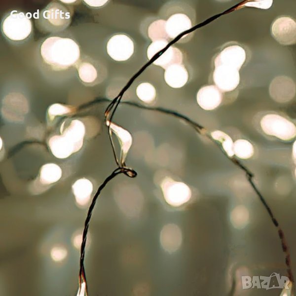 Коледни лампички за елха, 250 LED диода, Топло бяло, снимка 1