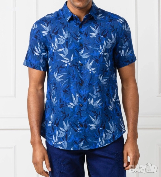 Оригинална мъжка ленена риза Armani Exchange размер Л , снимка 1