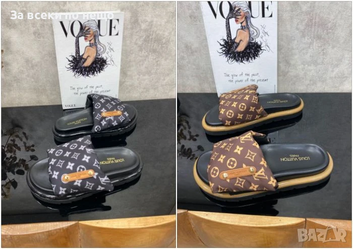 Louis Vuitton Дамски Чехли Луис Витон - 2 Налични Цвята Код E659, снимка 1