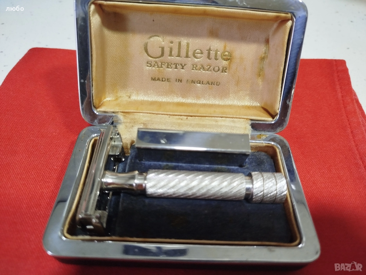 GILLETE SAFETY RAZON MADE IN ENGLAND N:21 1948 Чисто Нова не Употребявана , снимка 1