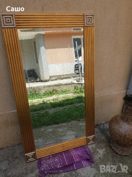 Огледало кристално позлатена рамка, снимка 1
