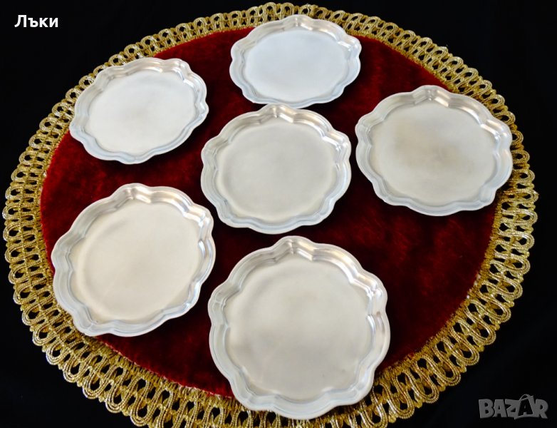 Чиния за хапки,подложка,калай., снимка 1