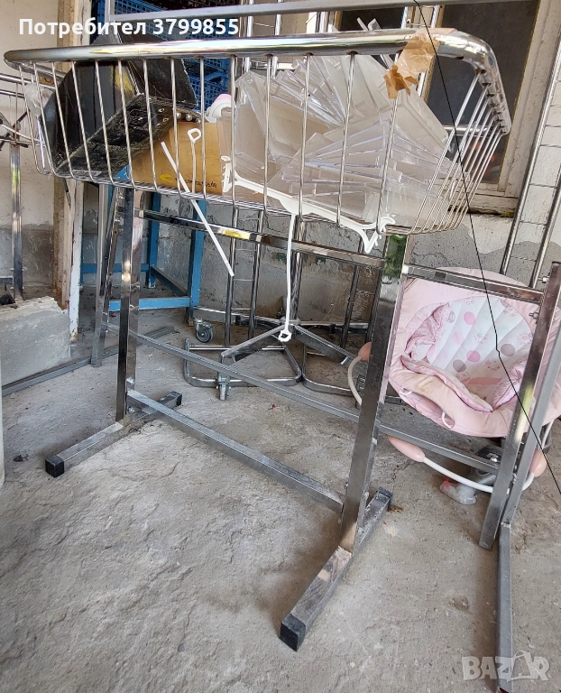 Кош от олекотена стомана-металик, снимка 1