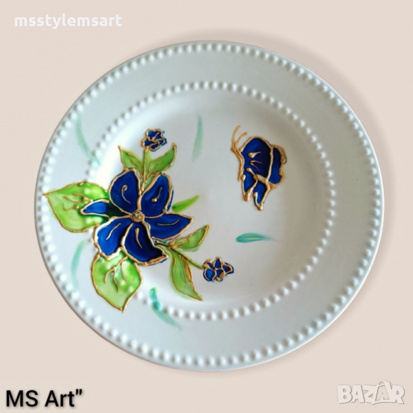 Ръчно рисувани порцеланови чинии, снимка 1