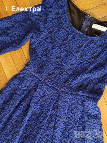 Синя рокля на марката Lucy fashion с дантелени мотиви, снимка 2 - Рокли - 37582555