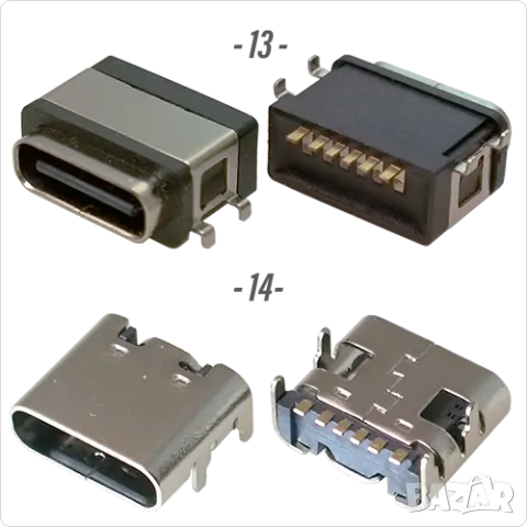 Букса конектор USB Type-C  6 , 4 , 2 pin , Waterproof IP67-IP68  panel mount connector,панелен  монт, снимка 8 - Ремонт на друга електроника - 50423467