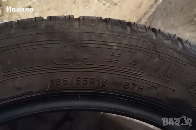 Продавам 2 броя летни гуми 185.55.16 на 1 сезон дот 2021 Мишелин , снимка 4 - Гуми и джанти - 52865407