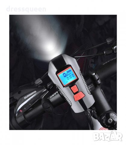 3138 Фар за велосипед или скутер, LED с акумулаторна батерия с USB, 4 режима на осветление и 6 звуко, снимка 8 - Аксесоари за велосипеди - 34238257