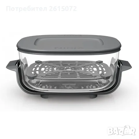  Ninja CRISPi 3.8L TempWare Glass Container Прозрачен стъклен контейнер с капак