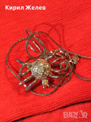 ЕФЕКТНО ПОСРЕБРЕНО КОЛИЕ с ФИГУРАЛЕН ПЕНДАНТ ПАЯЧЕ с ИСКРЯЩИ КРИСТАЛИ 38658, снимка 18 - Колиета, медальони, синджири - 41682632