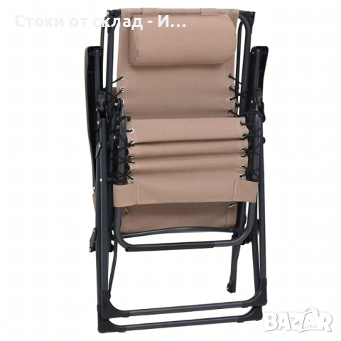 Сгъваем градински стол шезлонг с нулева гравитация и сенник – комфорт за пълна релаксация, снимка 4 - Столове - 53054675