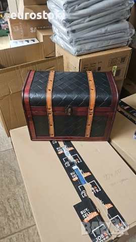 BRYNNBERG Декоративен ретро сандък за съхранение на съкровища "Watson 38x23x27см" - ръчно изработена, снимка 6 - Антикварни и старинни предмети - 52296756