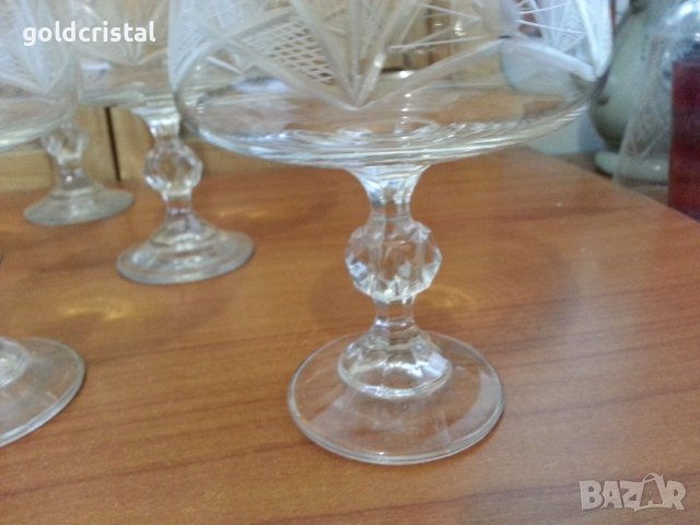 Стари български кристални чаши , снимка 4 - Антикварни и старинни предмети - 39665342