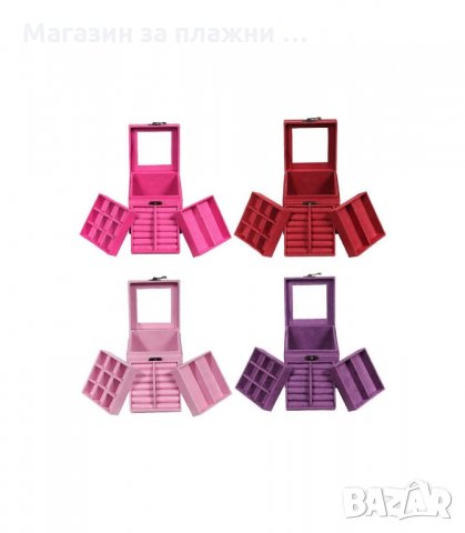 Шикозна кутия за бижута с 3 нива - модел 1754, снимка 6 - Подаръци за жени - 34266263