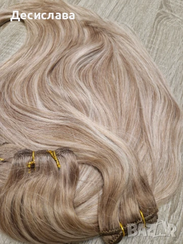 Естествена коса, плътен косъм, плътни крайща и изключително издръжлива!, снимка 4 - Аксесоари за коса - 51370432