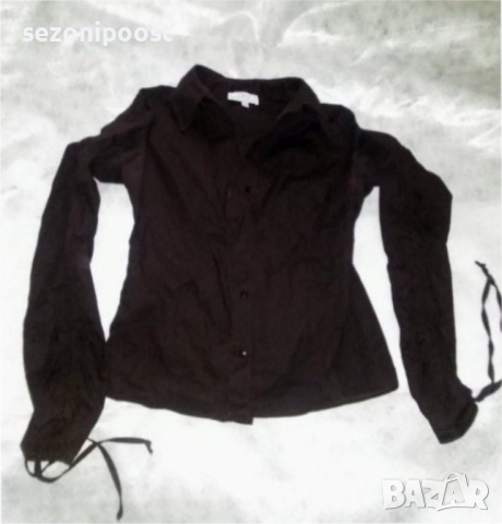 👚Дамска чисто нова кафява риза "TITA" с регулиращи се ръкави- М,Л👚