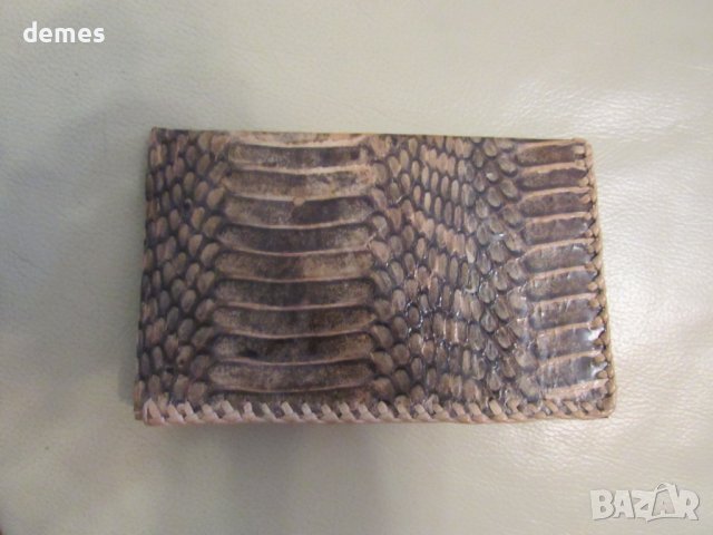 Дамски портфейл от змийска кожа на питон, снимка 2 - Портфейли, портмонета - 41680115