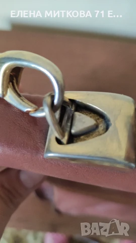 Маркова италианска чанта от естествена кожа в кафяв цвят, снимка 10 - Чанти - 50709099