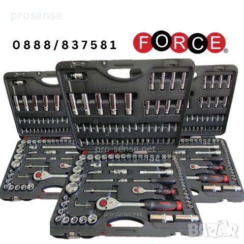 Професионално Гедоре 1/4" и 1/2" 108 части FORCE , снимка 1