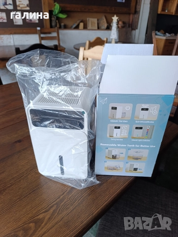 Мини влагоабсорбатор нов, тих с LCD дисплей и 12-часов таймер, снимка 3 - Овлажнители и пречистватели за въздух - 52673035