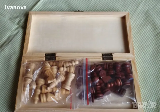 Шах в дървена кутия , снимка 2 - Шах и табла - 49786106