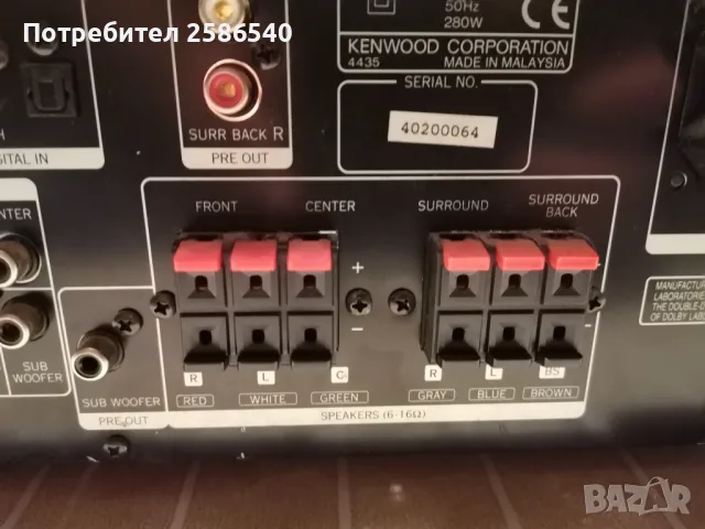  Ресийвър KENWOOD KRF-V6080D, снимка 8 - Ресийвъри, усилватели, смесителни пултове - 47770055