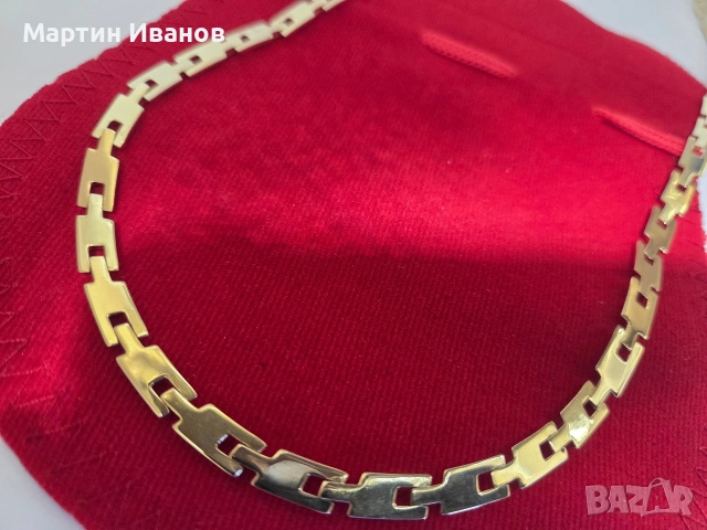 Златно колие преса, снимка 7 - Колиета, медальони, синджири - 53604622