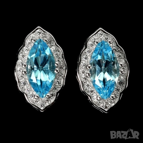 925 сребърни обеци с топаз, опал, гранат, апатит, подходящи за подарък