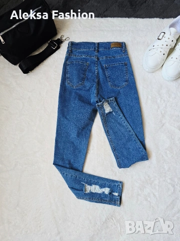 Дамски дънки Slim с накъсан ефект , снимка 2 - Дънки - 50013917