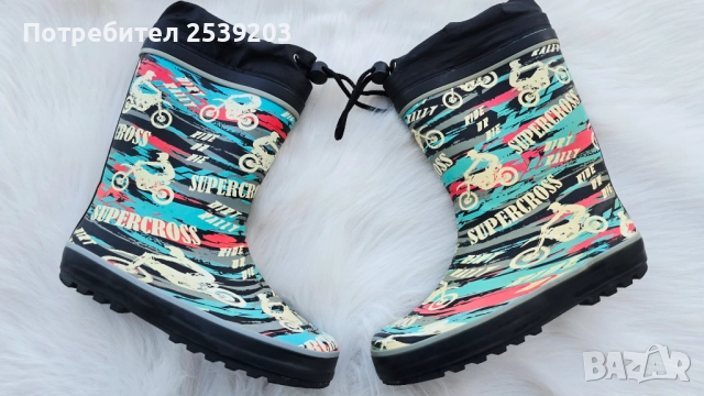 Детски гумени ботуши №34, снимка 11 - Детски боти и ботуши - 51629698